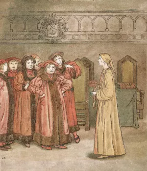 The Pied Piper of Hamelin 18 by Kate Greenaway Oil Painting