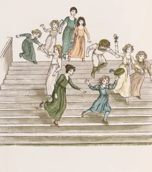 The Pied Piper of Hamelin 24 by Kate Greenaway Oil Painting