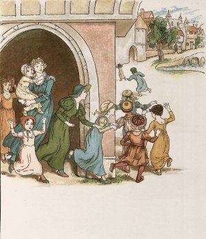 The Pied Piper of Hamelin 27 by Kate Greenaway Oil Painting