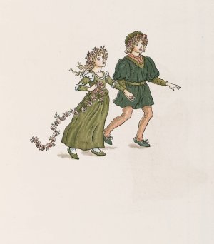 The Pied Piper of Hamelin 29 by Kate Greenaway Oil Painting