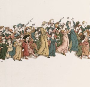 The Pied Piper of Hamelin 32 by Kate Greenaway Oil Painting