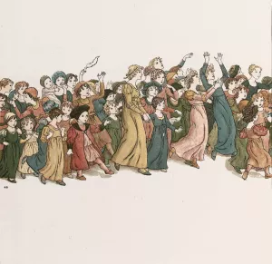 The Pied Piper of Hamelin 32 by Kate Greenaway Oil Painting