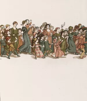 The Pied Piper of Hamelin 33 by Kate Greenaway Oil Painting