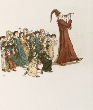 The Pied Piper of Hamelin 35 by Kate Greenaway Oil Painting