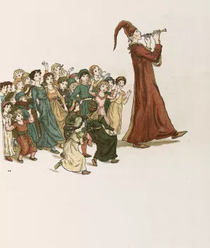 The Pied Piper of Hamelin 35 by Kate Greenaway Oil Painting