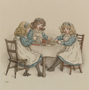 The Tea Party by Kate Greenaway Oil Painting