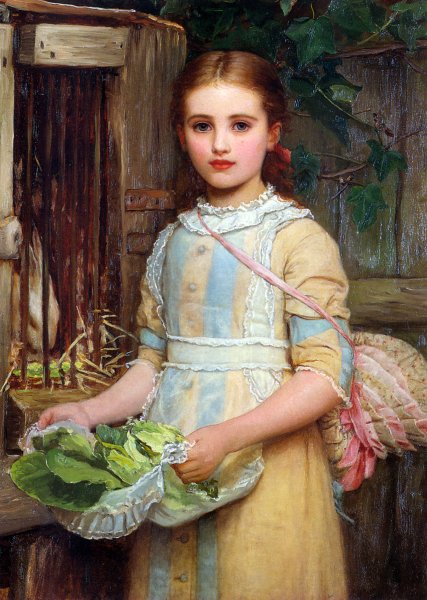 Portrait of Agnes Pheobe Burra by Kate Perugini - Hand-Painted Oil Painting Reproduction