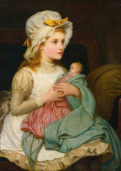 What Will Tomorrow Be  by Kate Perugini - Hand-Painted Oil Painting Reproduction