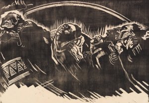 Die Freiwilligen by Kathe Kollwitz Oil Painting