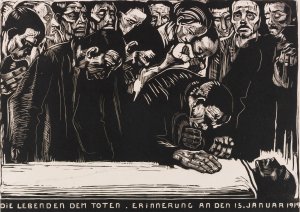 Gedenkblatt fur Karl Liebknecht by Kathe Kollwitz Oil Painting