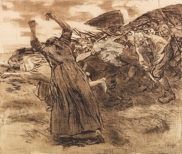 Main Product Photo of Losbruch  Painting by Kathe Kollwitz