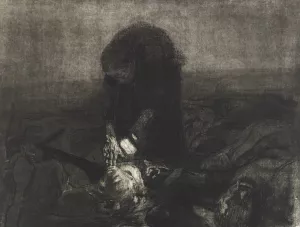 Schlachtfeld by Kathe Kollwitz Oil Painting