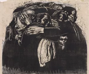The mothers by Kathe Kollwitz Oil Painting