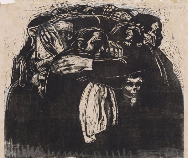The mothers  by Kathe Kollwitz - Hand-Painted Oil Painting Reproduction