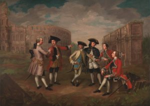 British Gentlemen in Rome by Katherine Read Oil Painting