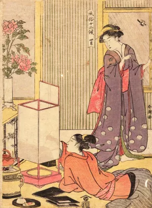 The Fourth Month Oil painting by Katsukawa Shuncho