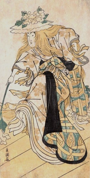 An Actor, Segawa Kikijuro as Yechigo Gishi, Dancer  by Katsukawa Shun'Ei - Hand-Painted Oil Painting Reproduction