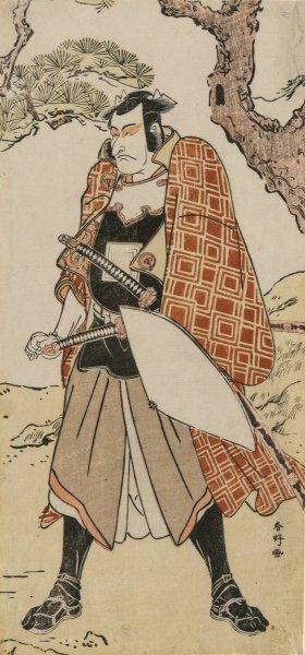 Ichikawa Danjuro V as a Travelling Warrior by Katsukawa Shunko Oil Painting