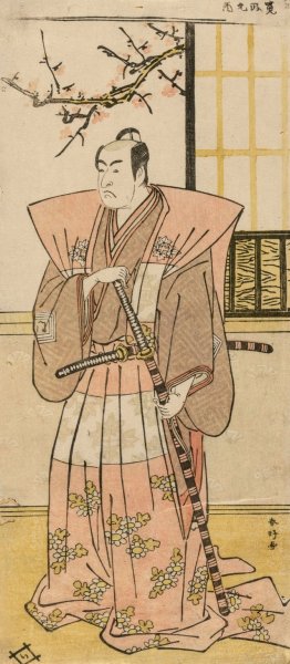 Ichikawa Monnosuke II as a Lord in Formal Dress by Katsukawa Shunko Oil Painting