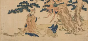 The Feather Robe Oil painting by Katsukawa Shunsen