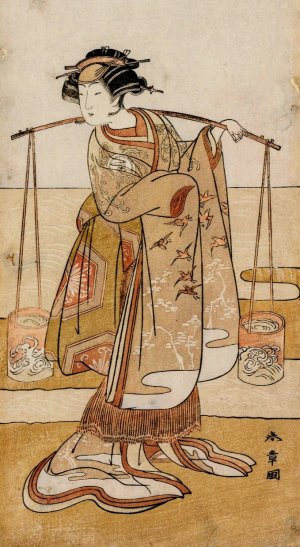 Iwai Hanshiro IV as Murasame or Matsukaze by Katsukawa Shunsho Oil Painting