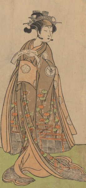 One of the Segawas Holding a Letter by Katsukawa Shunsho Oil Painting