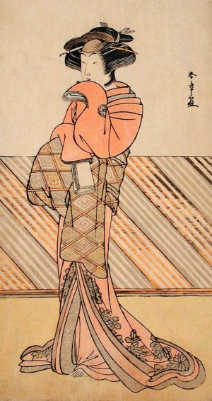 The Actor Segawa Kikunojo III in a Female Role by Katsukawa Shunsho Oil Painting