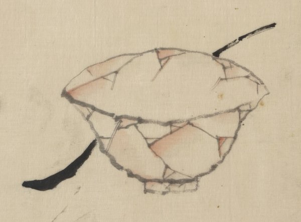 A bowl with a spoon  by Katsushika Hokusai - Hand-Painted Oil Painting Reproduction