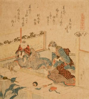 Abalone Oil painting by Katsushika Hokusai