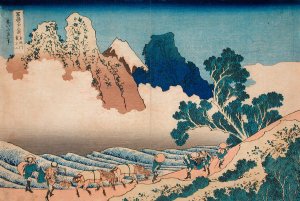 Back View of Fuji from the Minobu River by Katsushika Hokusai Oil Painting