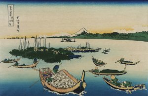 Buyo tsukuda-jima by Katsushika Hokusai Oil Painting