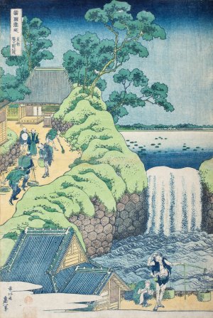 Falls of Aoigaoka in the Eastern Capital by Katsushika Hokusai Oil Painting