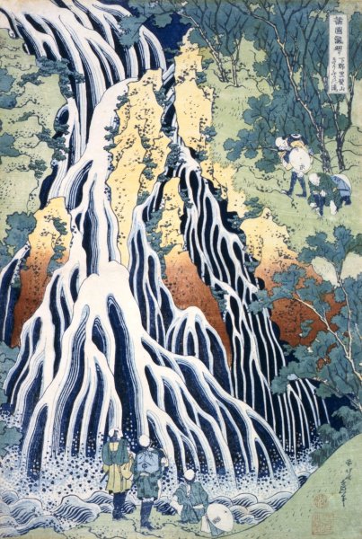 Main Product Photo of Falls of Kirifuri at Mt. Kurokami, Shimotsuke Province  Painting by Katsushika Hokusai