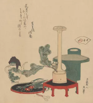 Flower Arrangement by Katsushika Hokusai Oil Painting