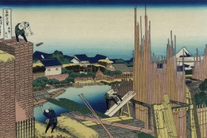 Honjo tatekawa by Katsushika Hokusai Oil Painting