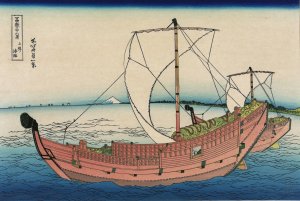 Kazusa no kairo by Katsushika Hokusai Oil Painting