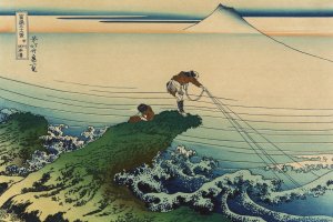 Koshu kajikazawa 2 Oil painting by Katsushika Hokusai