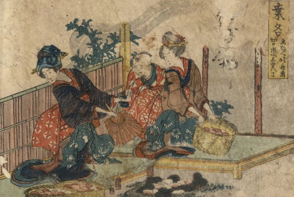 Kuwana  by Katsushika Hokusai - Hand-Painted Oil Painting Reproduction