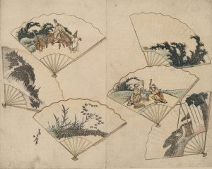 Mutamagawa senmen harimaze by Katsushika Hokusai Oil Painting