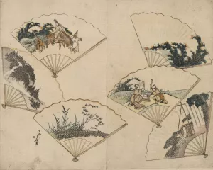 Mutamagawa senmen harimaze by Katsushika Hokusai Oil Painting