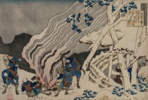 Poem by Minamoto no Muneyuki from the series One Hundred Poems by One Hundred Poets Explained by the Nurse by Katsushika Hokusai Oil Painting