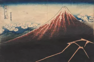 Rain Below the Mountain by Katsushika Hokusai Oil Painting