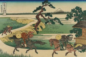 Sumidagawa sekiya no sato by Katsushika Hokusai Oil Painting