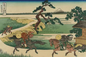 Sumidagawa sekiya no sato by Katsushika Hokusai Oil Painting