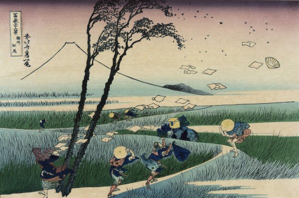Sunshu ejiri by Katsushika Hokusai - Hand-Painted Oil Painting Reproduction