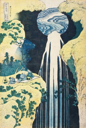 The Amida Falls in the Far Reaches of the KisokaidO Road by Katsushika Hokusai Oil Painting