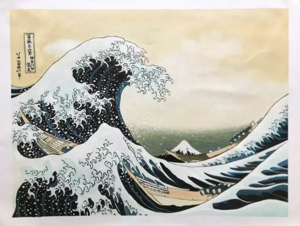 The Great Wave Off Kanagawa painting by Katsushika Hokusai
