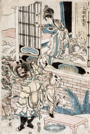 The Palace of King Zhou of China by Katsushika Hokusai Oil Painting