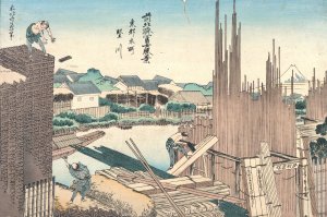 Toto honjo tatekawa by Katsushika Hokusai Oil Painting