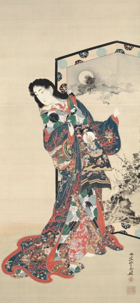 Hell Courtesan by Kawanabe Kyosai Oil Painting